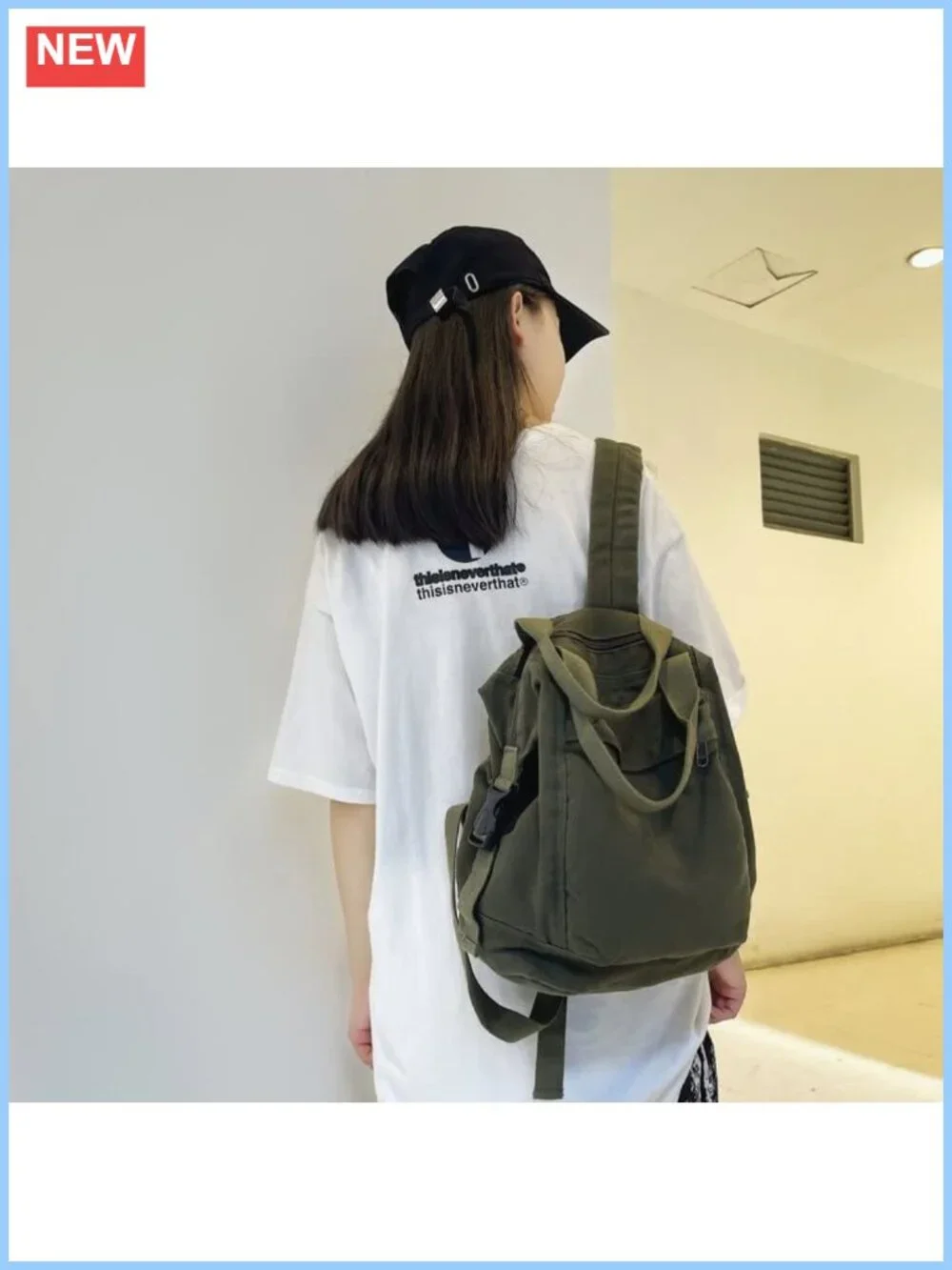 Canvas Backpack Boho Vintage Style Casual Daypack Outdoor Travel Rucksack